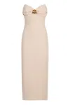 Elisabetta Franchi Sweetheart Neckline Corset Dress With Side Slit