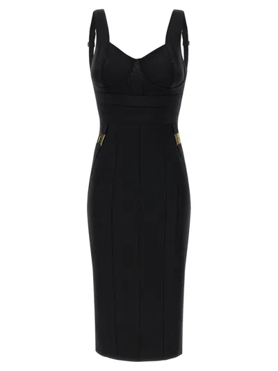 Elisabetta Franchi Corset Dress In Black