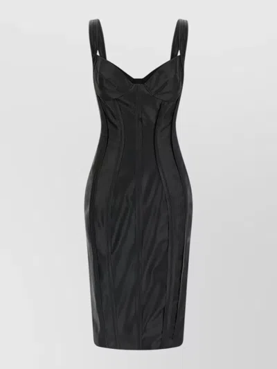 Elisabetta Franchi Corset Dress Fitted Silhouette Strap Design In Black