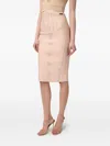 Elisabetta Franchi Corset Midi Skirt In Neutral