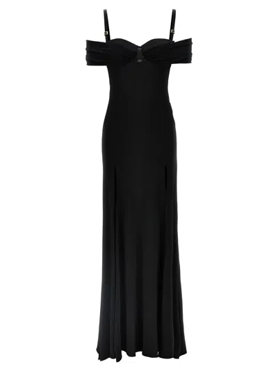 Elisabetta Franchi Corset 'red Carpet' Dress In Black