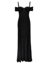 Elisabetta Franchi Red Carpet Crepe Jersey Dress With Corset In Black
