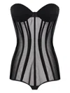 Elisabetta Franchi Corset-style Bodysuit In Black