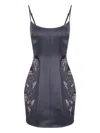Elisabetta Franchi Corset-style Mini Dress In Grey