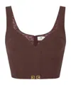 Elisabetta Franchi Corset-style Top In Brown
