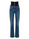 Elisabetta Franchi Corset-waistband Jeans In Blue