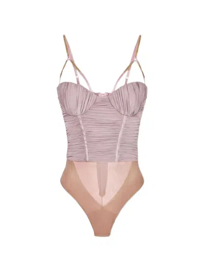 Elisabetta Franchi Corset-style Ruched Bodysuit In Multi