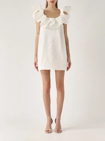 Elisabetta Franchi Cotone Dress In White