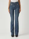 Elisabetta Franchi Classic Flared Jeans With Fitted Waist In Blue