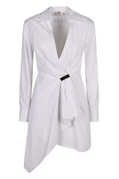 Elisabetta Franchi Cotton Asymmetric Shirtdress