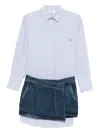 Elisabetta Franchi Cotton-blend Denim Mini Dress