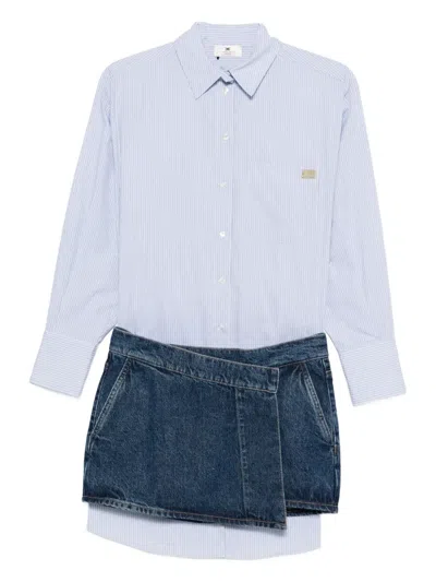 Elisabetta Franchi Cotton-blend Denim Mini Dress