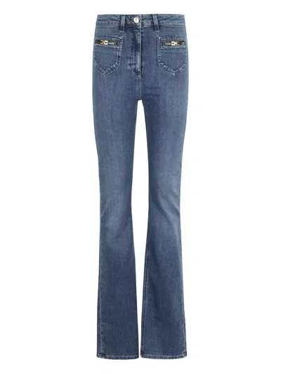 ELISABETTA FRANCHI ELISABETTA FRANCHI COTTON BLEND FLARE JEANS