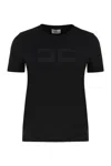 Elisabetta Franchi Short-sleeved T-shirt With Classic Crew Neck In Black