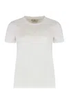 Elisabetta Franchi Cotton Crew-neck T-shirt In White