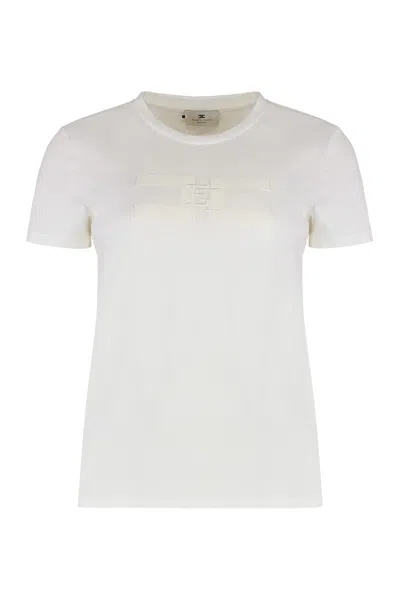 ELISABETTA FRANCHI COTTON CREW-NECK T-SHIRT
