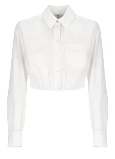 ELISABETTA FRANCHI COTTON CROPPED SHIRT ELISABETTA FRANCHI