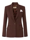 Elisabetta Franchi Cotton Gabardine Jacket In Brown