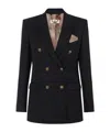 Elisabetta Franchi Cotton Gabardine Jacket With Jewel Buttons In Black