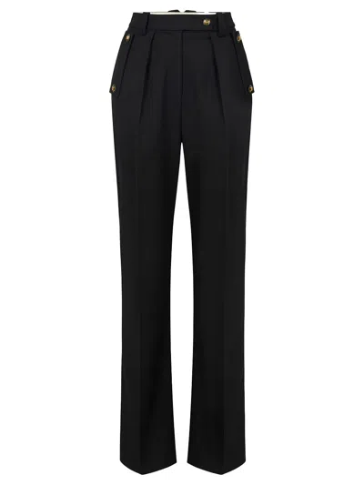 ELISABETTA FRANCHI ELISABETTA FRANCHI COTTON GABARDINE TROUSERS