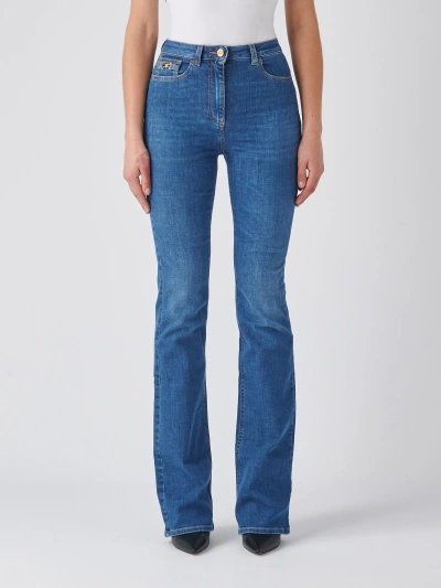 Elisabetta Franchi Cotton Jeans In Denim Blu