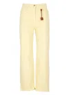 Elisabetta Franchi Cotton Jeans In Yellow