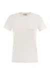 Elisabetta Franchi Cotton Jersey T Shirt In White
