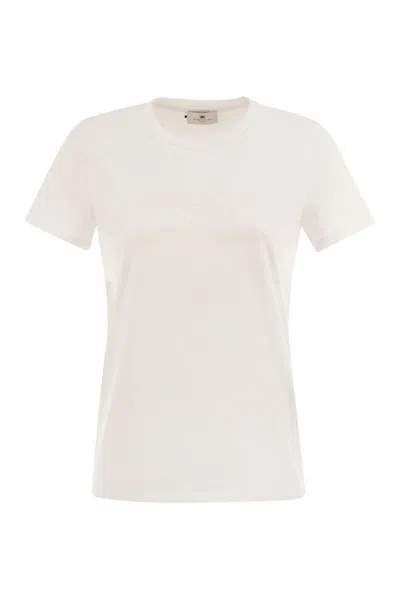 Elisabetta Franchi Cotton Jersey T-shirt In White
