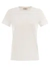 Elisabetta Franchi Cotton Jersey T Shirt In White