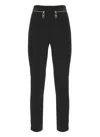 Elisabetta Franchi Straight Crepe Trousers With Zip In Black