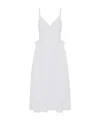 Elisabetta Franchi Cotton Poplin Dress With Peplum In White