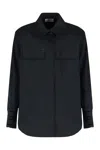 Elisabetta Franchi Cotton Poplin Shirt In Black