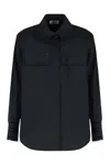 Elisabetta Franchi Cotton Poplin Shirt In Black