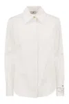 Elisabetta Franchi Tailored White Shirt With Classic Collar In White