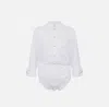 Elisabetta Franchi Embellished-cuff Shirt In White