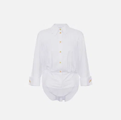 Elisabetta Franchi Cotton Shirt In White