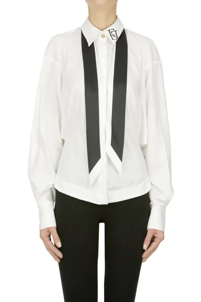Elisabetta Franchi Cotton Shirt In White