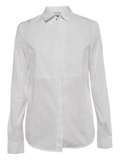 Pre-owned Elisabetta Franchi Cotton Shirt In White