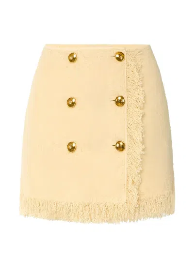 Elisabetta Franchi Elegant Knit Mini Skirt In Neutral