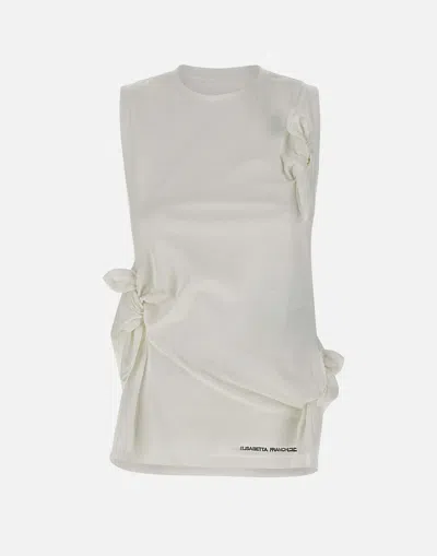 Elisabetta Franchi Jersey Top In White