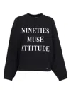 Elisabetta Franchi Sweatshirt With Lettering Print In Black