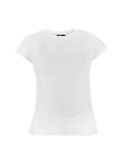Elisabetta Franchi Cotton T-shirt In Gesso