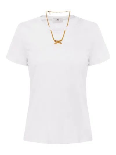 Elisabetta Franchi Cotton T-shirt In White