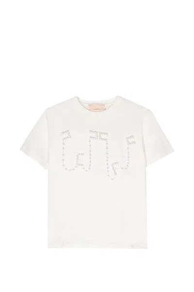 Elisabetta Franchi Kids' Cotton T-shirt In White