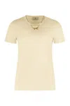 Elisabetta Franchi Cotton T-shirt In Yellow