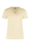 Elisabetta Franchi Cotton T-shirt In Yellow