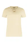 Elisabetta Franchi Cotton T-shirt In Yellow