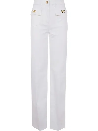 Elisabetta Franchi Cotton Trousers In White