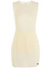 Elisabetta Franchi Cotton Voile Dress In 黄色