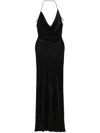 Elisabetta Franchi Cowl-effect Gown In Black